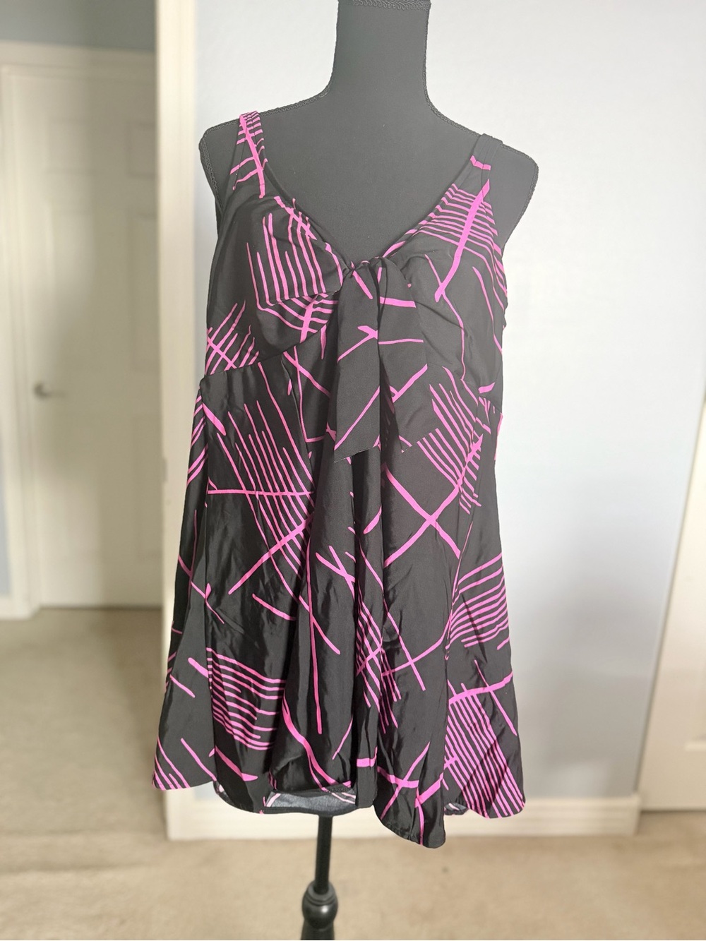 Black and Pink Swim Dress